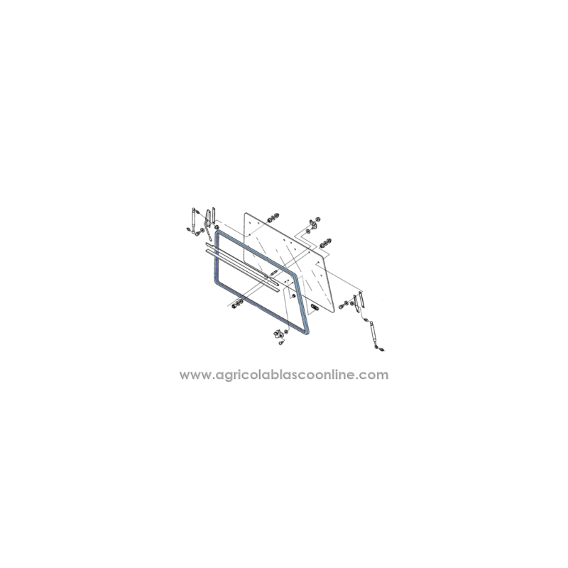 goma cristal trasero kubota M110 M120 M125 M128 M130 repuesto original agric