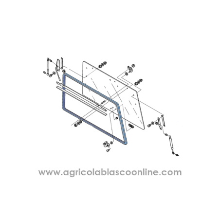 Goma Cristal trasero tractor Kubota Mod. M110, M120, M125, M128, M130