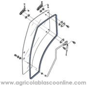 goma cristal puerta derecha tractor Kubota M6040 M7040 M8540 M8560 M95470 M9