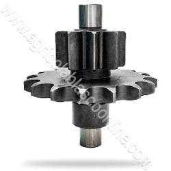  796570 Pinon doble Transmision Cardan Agria motocultor Cadena Dientes 2 1 bi