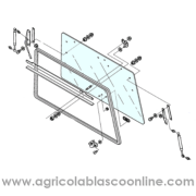 cristal trasero kubota M110 M120 M125 M128 M130 repuesto original agricola b