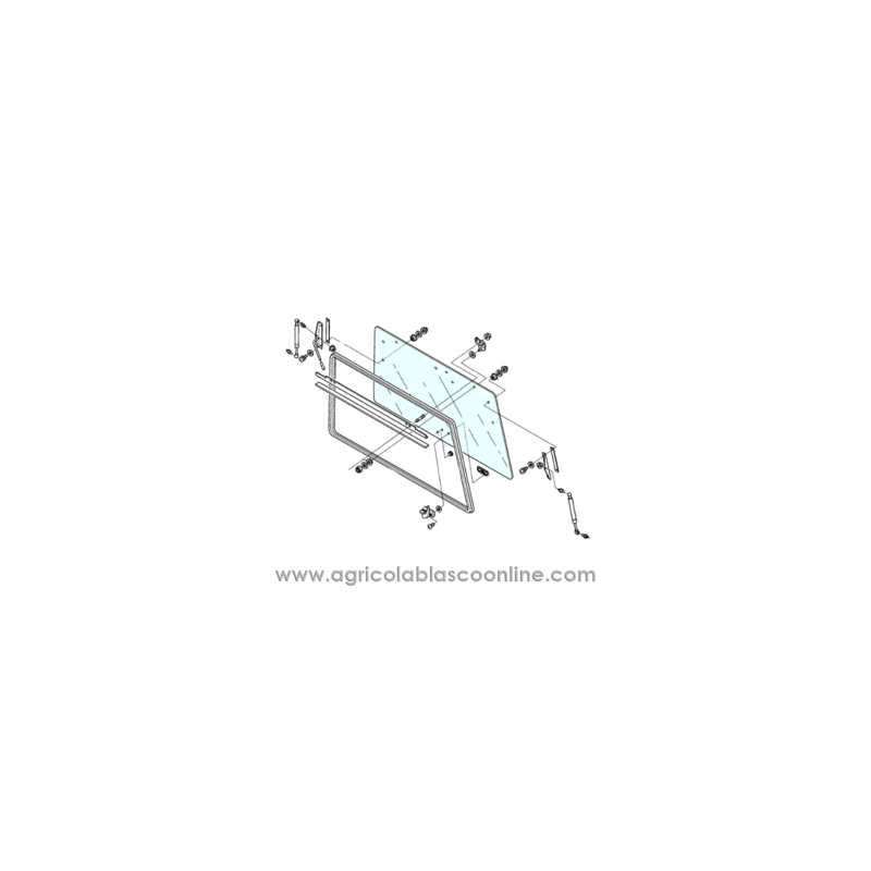 cristal trasero kubota M110 M120 M125 M128 M130 repuesto original agricola b