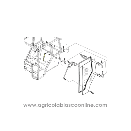 Amortiguador puerta tractor Kubota Mod. M105-M108-M5700DT-ME8200DT-ME9000 ORIGINALES