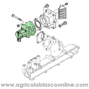 conjunto valvula EGR kubota tractor repuesto original agricola blasco big