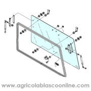 cristal porton trasero tractro kubota M108 big
